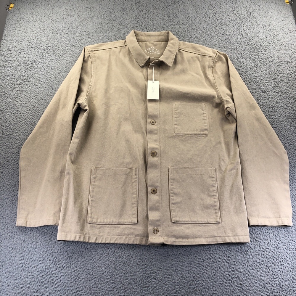Alex Crane Kite Chore Jacket Mens 2XL XXL Beige Canvas French Workwear